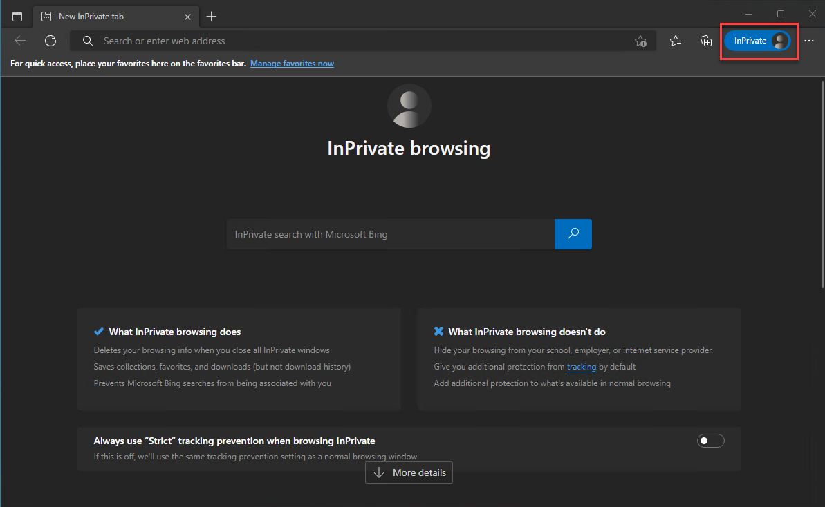 InPrivate Browsing